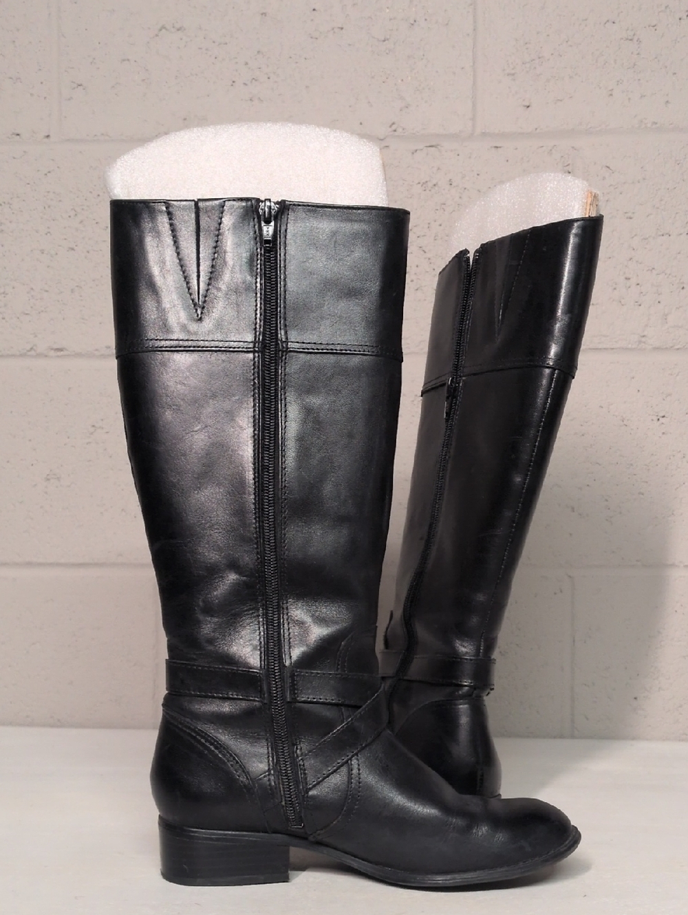 Lauren Ralph Lauren Menna Black Leather Tall Riding Boots Size 6B, Equestrian - Picture 7 of 10